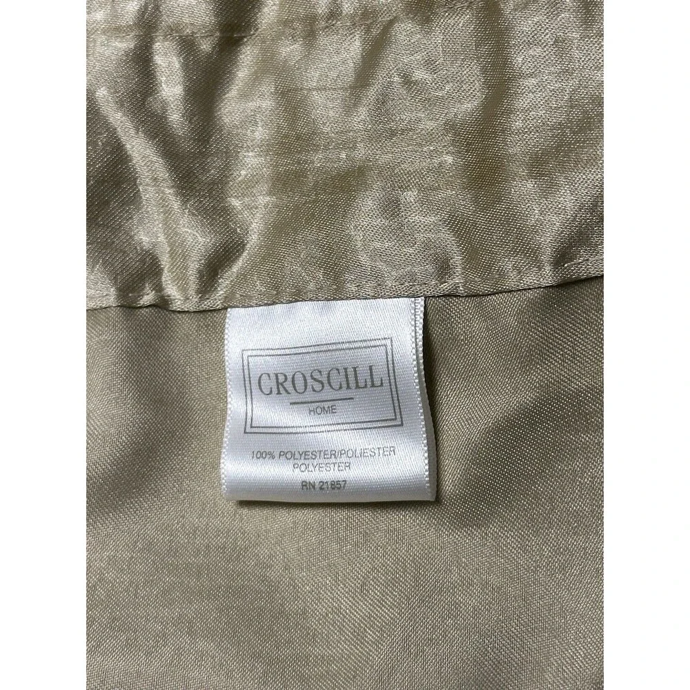 VINTAGE CROSCILL GOLD LACE WATERFALL SWAG VALANCE PAIR